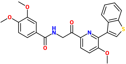 (image for) MC007576 Benzamide, N-[2-(6-benzo[b]thien-3-yl-5-methoxy-2-pyridinyl)-2-oxoethyl]-3,4-dimethoxy-